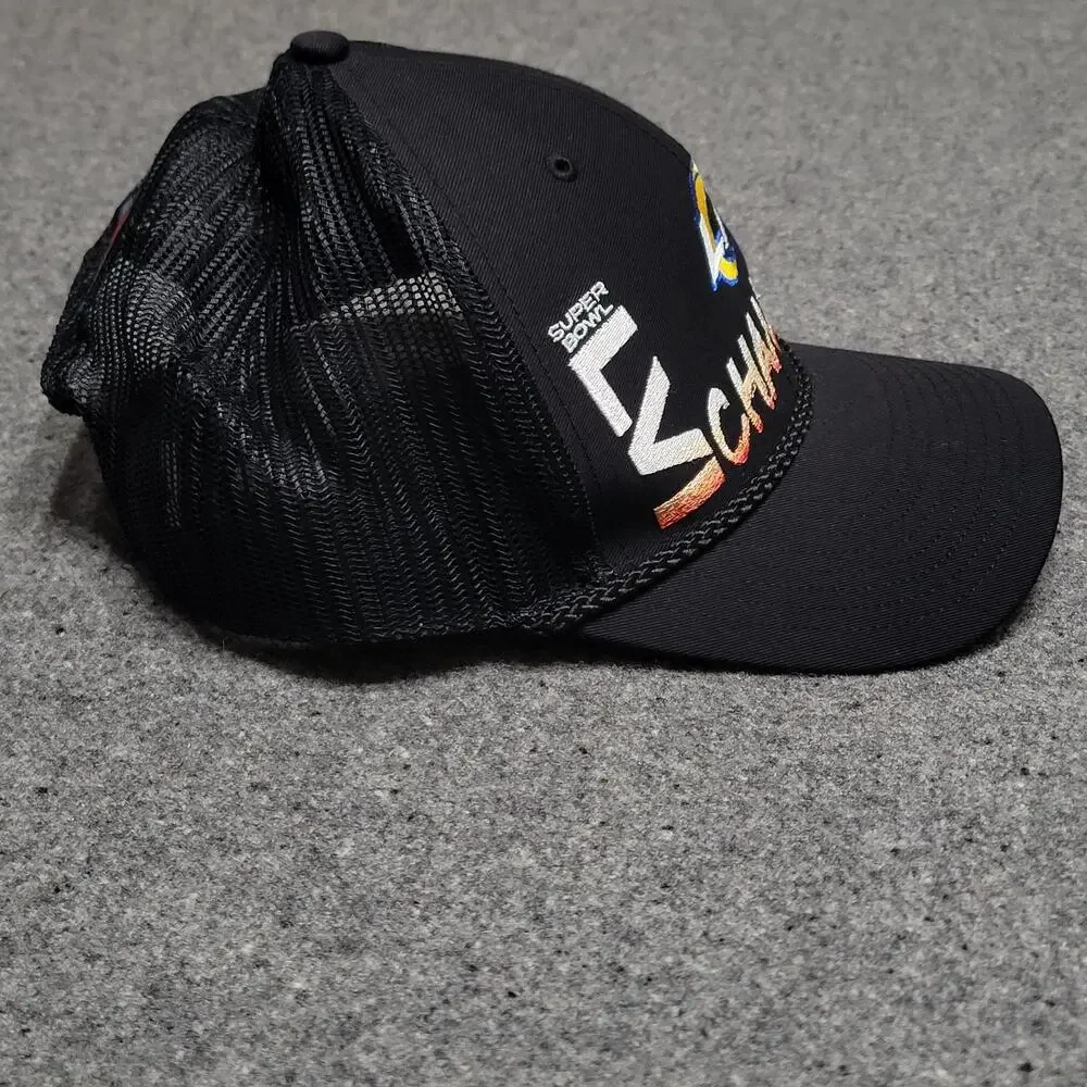 Los Angeles Rams Hat Baseball Cap Mens Black '47 Super Bowl LVI Trucker Snapback